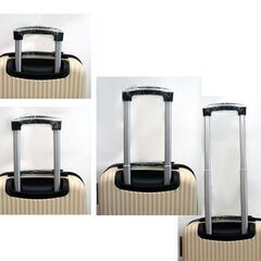 新品 HUNDRED 軽量 キャリーケース 39L (20インチ) Ｓサイズ ベージュ MCR-001　36×24×56cm　ハードケース スーツケース 旅行かばん キャスター付き ☆ PayPay(ペイペイ)決済可能 ☆ 札幌市 豊平区 平岸 平岸店の画像