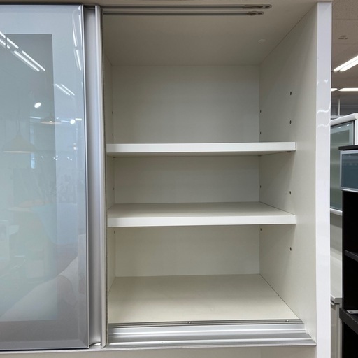 松田家具　レンジボード　ブラウン×ホワイト　モイス加工　33,000円
