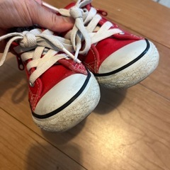 コンバース　16センチ　赤　子ども靴　キッズ　スニーカーの画像