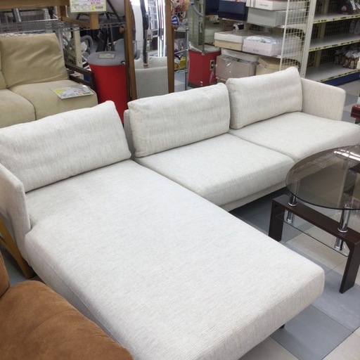春日市?３人掛けカウチソファ?IDC大場家具?TERASOH?定価¥298,000