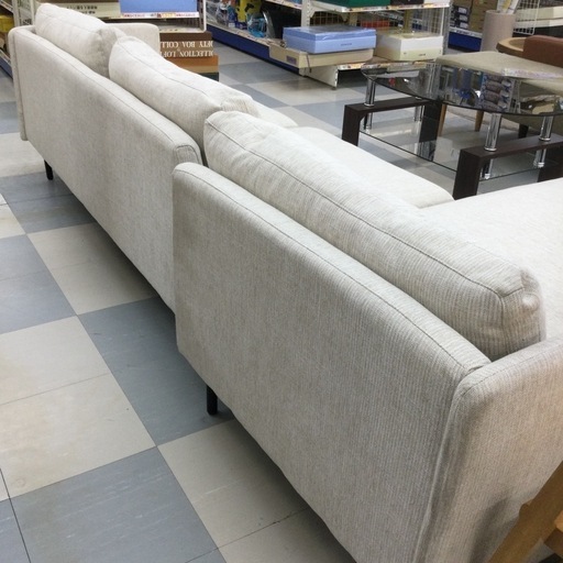春日市?３人掛けカウチソファ?IDC大場家具?TERASOH?定価¥298,000