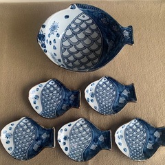 錦山 陶器　深皿x1、小皿x5 