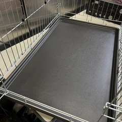 お話中　ペット用 犬用  折りたたみ式 ペットケージ Lサイズくらい 移動用 お出掛けにも！ 工具不要 全長930 幅570 高さ645 中古美品 ③の画像