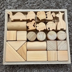 手作り国産ひのき積み木セット