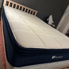 Avenco マットレス セミダブル 厚さ26cm  木製ベッドフレームを含む