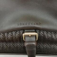 0510-178 LONGCHAMP　レザー編込みバンドバッグ※スレあり※の画像