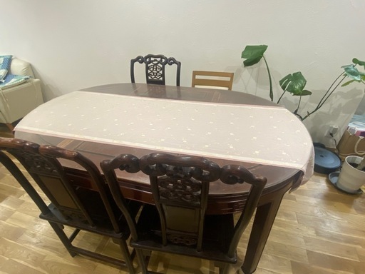 【最終値引】ダイニングテーブルと椅子4脚