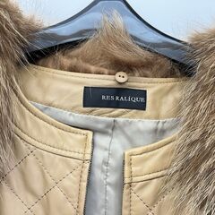 i2140N RES RALIQUE レラリック レザー ジャケット 11号 中国製 ブラウンの画像