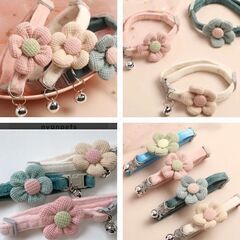 小型犬/猫ꕤフラワー首輪（新品）の画像