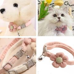 小型犬/猫ꕤフラワー首輪（新品）の画像