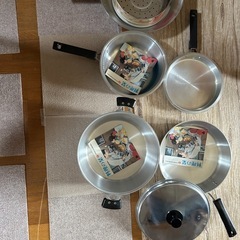 アルミ製フライパン　無水鍋アルミ製4点セット