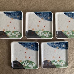 小皿　５枚　和食器　「嵯峨」
