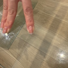 フランフラン　ガラステーブルの画像