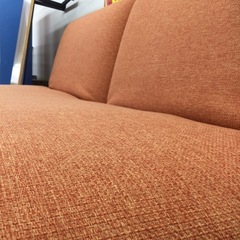 春日市?ソファベッド?オシャレ?2人掛けソファ?定価¥35,800?オレンジ