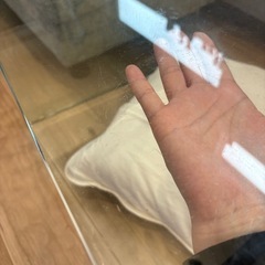 フランフラン　ガラステーブルの画像