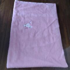 モリハナエ　毛布　刺繍　ピンク　花柄