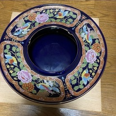 九谷焼　明陶　大灰皿　花鳥　記念品