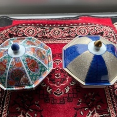 錦松梅の蓋付き小皿です。未使用品です。