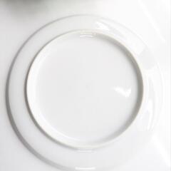 陶器  白  ホワイト   青いライン  平皿   3枚セットの画像