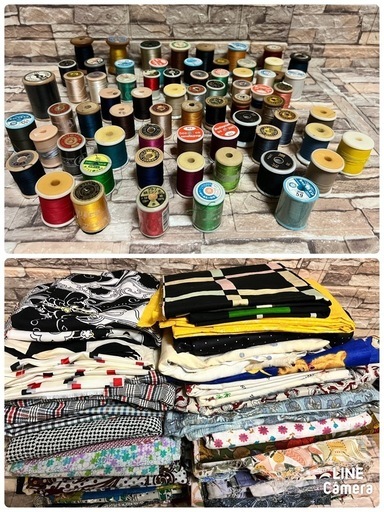 売り切れました オマケ付き　生地　布　１００枚セット　ハンドメイド　オマケミシン糸60本以上