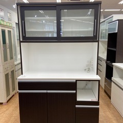 ニトリレンジボード　2枚スライド扉　ダークブラウン×ホワイト　33,000円