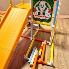 おりたたみロングスロープジム ジャングルジム 折りたたみ 室内 遊具 すべり台の画像