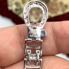 K18WG ダイヤモンド　ブレスレット　21.7g 1.1ct 約17cmから18cmの画像