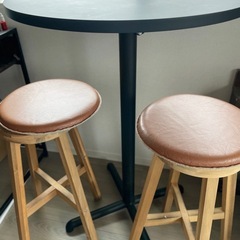 【15000円→9,600円】IKEAハイテーブル&チェア　バー用家具の画像