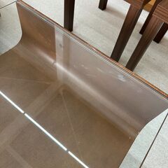 店頭引渡し 中古 ガラステーブル ローテーブル 家具の画像