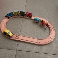 かわいい木の列車　線路