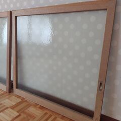 中古 建具 室内用ガラス窓 2枚セット