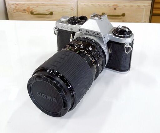 ジャンク品 カメラ PENTAX ME super 取説あり レンズ SIGMA ZOOM-αII 1:3.5-4.5 35-105m