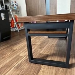 折りたたみローテーブル　棚付きの画像