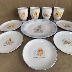 ディズニーくまのプーさん カップ　プレート　大皿セット　三郷陶器