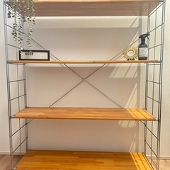 【美品】ステンレス ワイヤーシェルフ