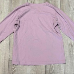 ①　ユニクロ　トップス　コットン　ロンT ピンク　レディース　L の画像