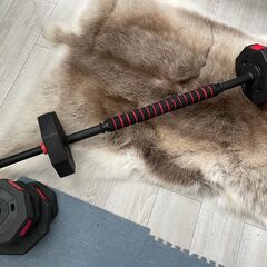 【筋トレセット】ダンベル 10kg×2 ＋ 可変式ダンベル Wout ＋ トレーニングベンチの画像