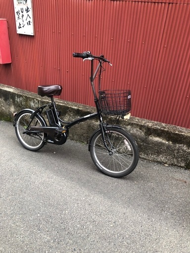 【京都】京の楽チャリ　電動アシスト自転車　20インチ　シュガードロップ　黒色