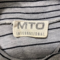 MTO INTERNATIONAL ボーダー柄 タートルネック ロングtシャツの画像