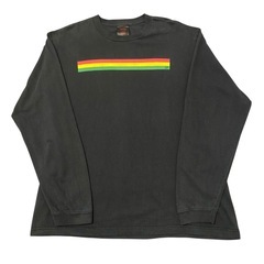 SHOOT ラスタ柄 ロングtシャツ ブラック Lsize