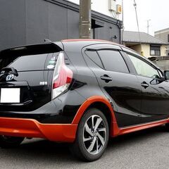 車検満タン アクア 中期 Xアーバン 実走行 ナビ フルセグTV DVD再生機能 Bluetooth バックモニター スマートキー エアロ アルミホイール LED ETCの画像