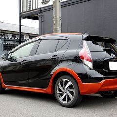 車検満タン アクア 中期 Xアーバン 実走行 ナビ フルセグTV DVD再生機能 Bluetooth バックモニター スマートキー エアロ アルミホイール LED ETCの画像