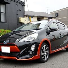 車検満タン アクア 中期 Xアーバン 実走行 ナビ フルセグTV DVD再生機能 Bluetooth バックモニター スマートキー エアロ アルミホイール LED ETCの画像