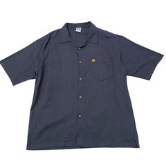 HANG TEN ハンテン 刺繍ロゴ 開襟シャツ ブラック Msize