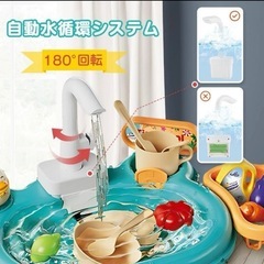 おままごとセット キッチンセット 食器洗い 水遊び 魚釣り 知育玩具 プレゼントの画像