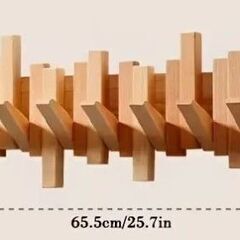 コートラック2種(ボヘミアンスタイル木製ウォールと木製スタイルホテル装飾フック)未使用品の画像