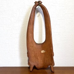 本日まで！エスニック 木彫り 仮面 アフリカ アジアン 民芸品 マスク 壁掛けの画像