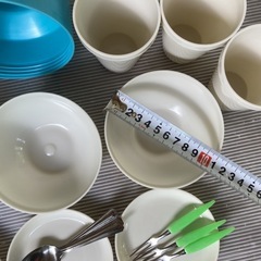 【未使用品】昭和レトロ キャンプ ピクニックアウトアド食器セットコンパクト3人分の画像