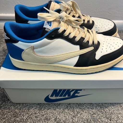 スニーカー air jordan 1 low x travis scott fragment