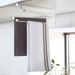 【美品】山崎実業　戸棚下布巾ハンガー　ホワイト　未使用品